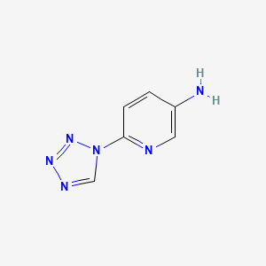 molecular formula C6H6N6 B2543117 6-(1H-tetrazol-1-yl)pyridin-3-amine CAS No. 1256834-66-8