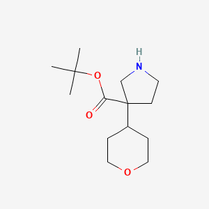 Tert-butyl 3-(oxan-4-yl)pyrrolidine-3-carboxylate