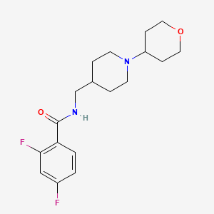 molecular formula C18H24F2N2O2 B2543120 2,4-difluoro-N-((1-(tetrahydro-2H-pyran-4-yl)piperidin-4-yl)methyl)benzamide CAS No. 2034443-64-4