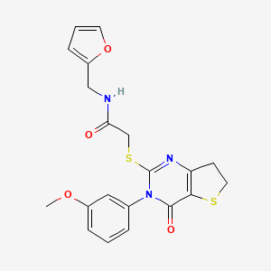 N-(furan-2-ylmethyl)-2-((3-(3-methoxyphenyl)-4-oxo-3,4,6,7-tetrahydrothieno[3,2-d]pyrimidin-2-yl)thio)acetamide