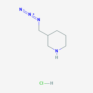 molecular formula C6H13ClN4 B2543139 3-(Azidomethyl)piperidine;hydrochloride CAS No. 438560-40-8