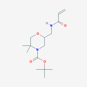 Tert-butyl 5,5-dimethyl-2-[(prop-2-enoylamino)methyl]morpholine-4-carboxylate