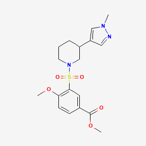 methyl 4-methoxy-3-{[3-(1-methyl-1H-pyrazol-4-yl)piperidin-1-yl]sulfonyl}benzoate