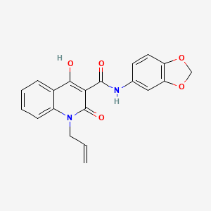 1-allyl-N-1,3-benzodioxol-5-yl-4-hydroxy-2-oxo-1,2-dihydroquinoline-3-carboxamide