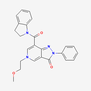7-(indoline-1-carbonyl)-5-(2-methoxyethyl)-2-phenyl-2H-pyrazolo[4,3-c]pyridin-3(5H)-one