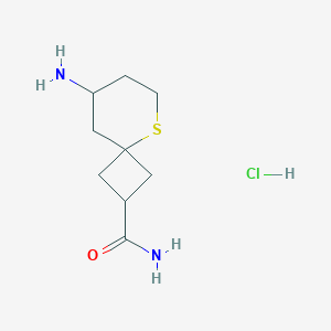8-Amino-5-thiaspiro[3.5]nonane-2-carboxamide hydrochloride