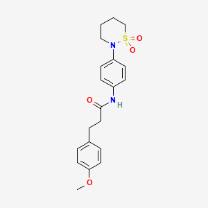 N-[4-(1,1-dioxothiazinan-2-yl)phenyl]-3-(4-methoxyphenyl)propanamide