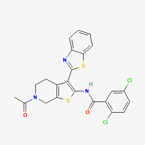 N-(6-acetyl-3-(benzo[d]thiazol-2-yl)-4,5,6,7-tetrahydrothieno[2,3-c]pyridin-2-yl)-2,5-dichlorobenzamide