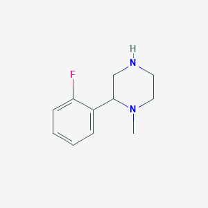 molecular formula C11H15FN2 B2543184 2-(2-Fluorophenyl)-1-methylpiperazine CAS No. 1018645-79-8