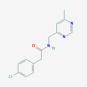 2-(4-chlorophenyl)-N-((6-methylpyrimidin-4-yl)methyl)acetamide