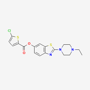 2-(4-Ethylpiperazin-1-yl)benzo[d]thiazol-6-yl 5-chlorothiophene-2-carboxylate