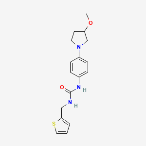 molecular formula C17H21N3O2S B2543189 1-(4-(3-Methoxypyrrolidin-1-yl)phenyl)-3-(thiophen-2-ylmethyl)urea CAS No. 1797641-26-9