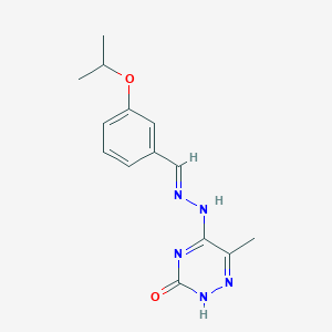 molecular formula C14H17N5O2 B254319 3-Isopropoxybenzaldehyde (6-methyl-3-oxo-2,3-dihydro-1,2,4-triazin-5-yl)hydrazone 