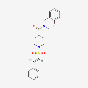 N-[(2-fluorophenyl)methyl]-N-methyl-1-[(E)-2-phenylethenyl]sulfonylpiperidine-4-carboxamide
