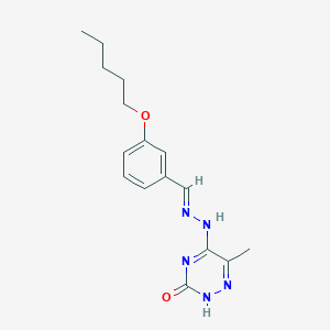 molecular formula C16H21N5O2 B254320 3-(Pentyloxy)benzaldehyde (6-methyl-3-oxo-2,3-dihydro-1,2,4-triazin-5-yl)hydrazone 