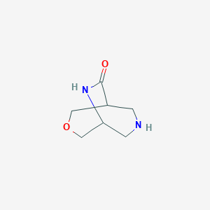 molecular formula C7H12N2O2 B2543204 3-Oxa-7,9-diazabicyclo[3.3.2]decan-10-one CAS No. 1780867-93-7