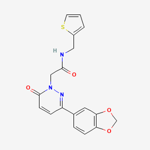 2-(3-(benzo[d][1,3]dioxol-5-yl)-6-oxopyridazin-1(6H)-yl)-N-(thiophen-2-ylmethyl)acetamide
