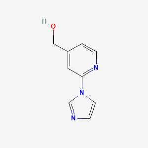 molecular formula C9H9N3O B2543216 [2-(1H-imidazol-1-yl)pyridin-4-yl]methanol CAS No. 1247368-52-0