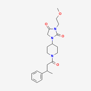 molecular formula C21H29N3O4 B2543234 3-(2-甲氧基乙基)-1-(1-(3-苯基丁酰)哌啶-4-基)咪唑烷-2,4-二酮 CAS No. 2034292-28-7
