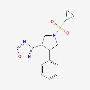 3-(1-(Cyclopropylsulfonyl)-4-phenylpyrrolidin-3-yl)-1,2,4-oxadiazole