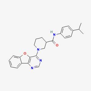 molecular formula C25H26N4O2 B2543240 1-[1]benzofuro[3,2-d]pyrimidin-4-yl-N-(4-isopropylphenyl)piperidine-3-carboxamide CAS No. 1113117-70-6
