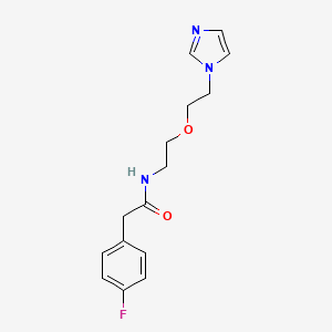 molecular formula C15H18FN3O2 B2543254 N-(2-(2-(1H-imidazol-1-yl)ethoxy)ethyl)-2-(4-fluorophenyl)acetamide CAS No. 2034310-85-3