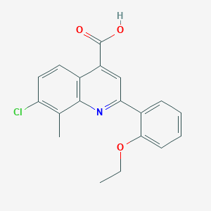 molecular formula C19H16ClNO3 B2543256 7-Chloro-2-(2-ethoxyphenyl)-8-methylquinoline-4-carboxylic acid CAS No. 862713-31-3