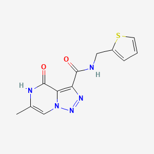 6-methyl-4-oxo-N-(2-thienylmethyl)-4,5-dihydro[1,2,3]triazolo[1,5-a]pyrazine-3-carboxamide