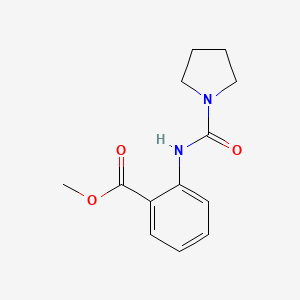 molecular formula C13H16N2O3 B2543265 Methyl 2-[(1-pyrrolidinylcarbonyl)amino]benzoate CAS No. 708241-16-1