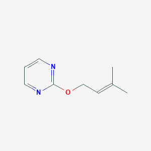 molecular formula C9H12N2O B2543267 2-(3-Methylbut-2-enoxy)pyrimidine CAS No. 2380143-07-5