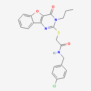 N-(4-chlorobenzyl)-2-[(4-oxo-3-propyl-3,4-dihydro[1]benzofuro[3,2-d]pyrimidin-2-yl)sulfanyl]acetamide