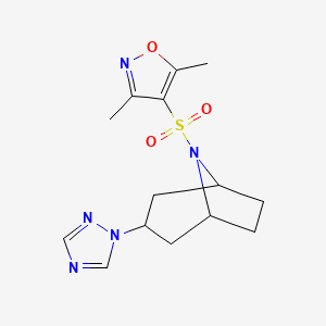 4-(((1R,5S)-3-(1H-1,2,4-triazol-1-yl)-8-azabicyclo[3.2.1]octan-8-yl)sulfonyl)-3,5-dimethylisoxazole
