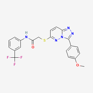 molecular formula C21H16F3N5O2S B2543278 2-((3-(4-methoxyphenyl)-[1,2,4]triazolo[4,3-b]pyridazin-6-yl)thio)-N-(3-(trifluoromethyl)phenyl)acetamide CAS No. 852376-52-4