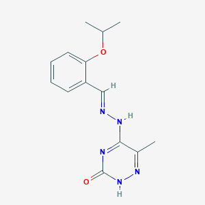 molecular formula C14H17N5O2 B254328 2-Isopropoxybenzaldehyde (6-methyl-3-oxo-2,3-dihydro-1,2,4-triazin-5-yl)hydrazone 
