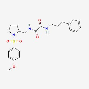 N1-((1-((4-methoxyphenyl)sulfonyl)pyrrolidin-2-yl)methyl)-N2-(3-phenylpropyl)oxalamide