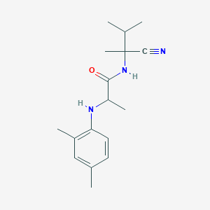 molecular formula C17H25N3O B2543284 N-(1-cyano-1,2-dimethylpropyl)-2-[(2,4-dimethylphenyl)amino]propanamide CAS No. 1214658-43-1