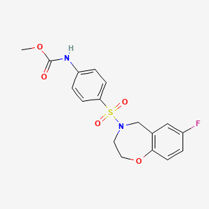 methyl (4-((7-fluoro-2,3-dihydrobenzo[f][1,4]oxazepin-4(5H)-yl)sulfonyl)phenyl)carbamate