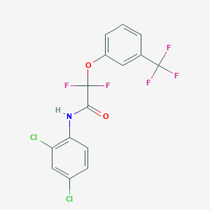 molecular formula C15H8Cl2F5NO2 B2543301 N-(2,4-dichlorophenyl)-2,2-difluoro-2-[3-(trifluoromethyl)phenoxy]acetamide CAS No. 338792-06-6