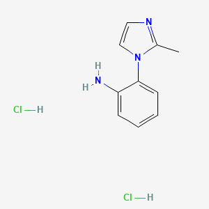 molecular formula C10H13Cl2N3 B2543308 2-(2-methyl-1H-imidazol-1-yl)aniline dihydrochloride CAS No. 1210033-60-5