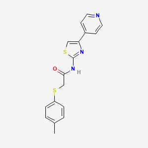 N-(4-(pyridin-4-yl)thiazol-2-yl)-2-(p-tolylthio)acetamide
