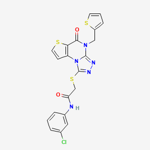 N-(3-chlorophenyl)-2-((5-oxo-4-(thiophen-2-ylmethyl)-4,5-dihydrothieno[2,3-e][1,2,4]triazolo[4,3-a]pyrimidin-1-yl)thio)acetamide