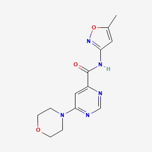 molecular formula C13H15N5O3 B2543325 N-(5-methylisoxazol-3-yl)-6-morpholinopyrimidine-4-carboxamide CAS No. 1901059-60-6