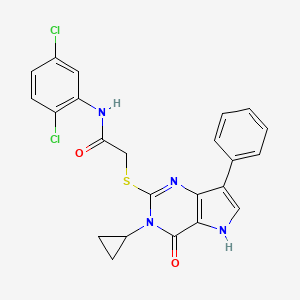2-((3-cyclopropyl-4-oxo-7-phenyl-4,5-dihydro-3H-pyrrolo[3,2-d]pyrimidin-2-yl)thio)-N-(2,5-dichlorophenyl)acetamide