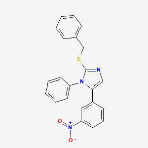 2-(benzylthio)-5-(3-nitrophenyl)-1-phenyl-1H-imidazole
