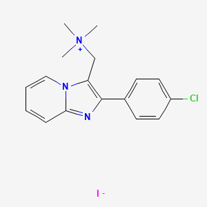 {[2-(4-Chlorophenyl)imidazo[1,2-a]pyridin-3-yl]methyl}trimethylazanium iodide
