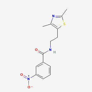 molecular formula C14H15N3O3S B2543352 N-[2-(2,4-dimethyl-1,3-thiazol-5-yl)ethyl]-3-nitrobenzamide CAS No. 890955-00-7