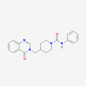 molecular formula C21H22N4O2 B2543363 4-[(4-Oxoquinazolin-3-yl)methyl]-N-phenylpiperidine-1-carboxamide CAS No. 2380192-23-2