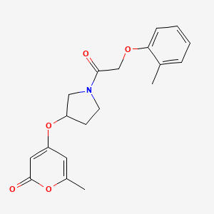 6-methyl-4-((1-(2-(o-tolyloxy)acetyl)pyrrolidin-3-yl)oxy)-2H-pyran-2-one