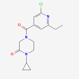 4-(2-Chloro-6-ethylpyridine-4-carbonyl)-1-cyclopropylpiperazin-2-one