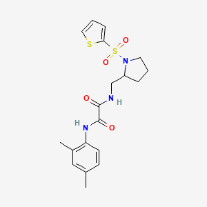 N1-(2,4-dimethylphenyl)-N2-((1-(thiophen-2-ylsulfonyl)pyrrolidin-2-yl)methyl)oxalamide